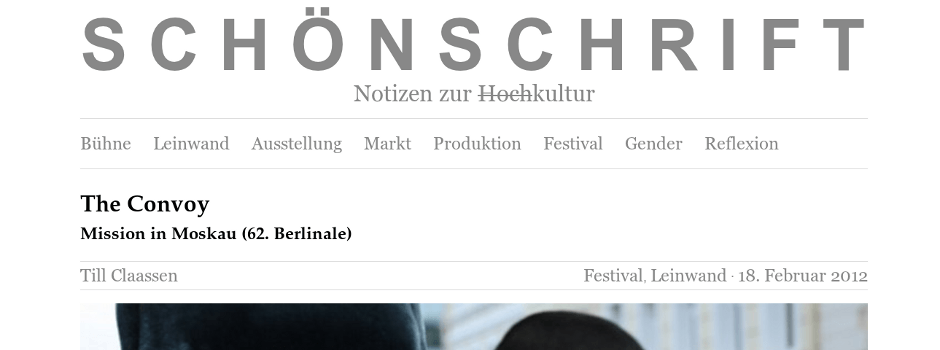 Screenshot des Blogs